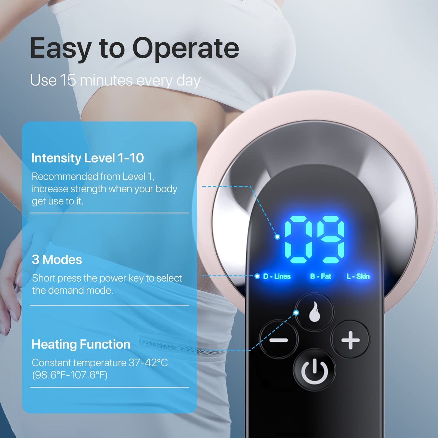 Cellulite Massager – Professional Body Sculpting Machine – Cellulite Remover and Stretch Marks Removal – Handheld Body Slimming Device for Belly Fat, Waist, Arm, Leg, Butt
