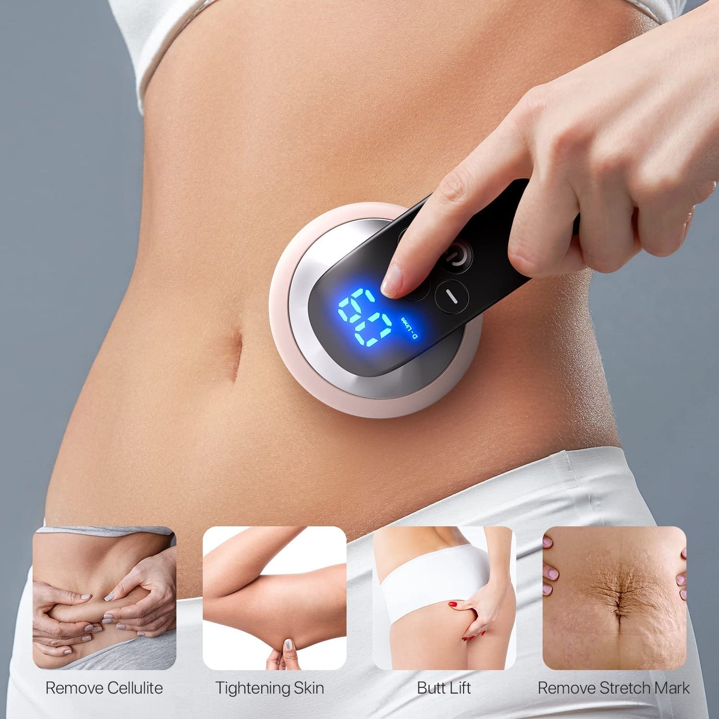 Cellulite Massager – Professional Body Sculpting Machine – Cellulite Remover and Stretch Marks Removal – Handheld Body Slimming Device for Belly Fat, Waist, Arm, Leg, Butt